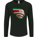 Curled Suriname Flag Suriname Day Football Mens Long Sleeve T-Shirt Black