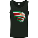 Curled Suriname Flag Suriname Day Football Mens Vest Tank Top Black