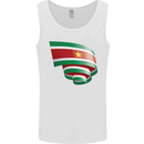 Curled Suriname Flag Suriname Day Football Mens Vest Tank Top White