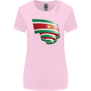 Curled Suriname Flag Suriname Day Football Womens Wider Cut T-Shirt Light Pink
