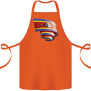 Curled Swaziland Flag Swazi Day Football Cotton Apron 100% Organic Orange