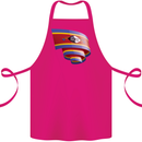 Curled Swaziland Flag Swazi Day Football Cotton Apron 100% Organic Pink