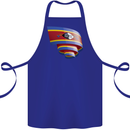 Curled Swaziland Flag Swazi Day Football Cotton Apron 100% Organic Royal Blue