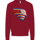 Curled Swaziland Flag Swazi Day Football Kids Sweatshirt Jumper Red