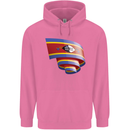 Curled Swaziland Flag Swazi Day Football Mens 80% Cotton Hoodie Azelea