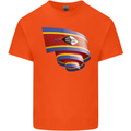 Curled Swaziland Flag Swazi Day Football Mens Cotton T-Shirt Tee Top Orange