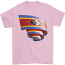 Curled Swaziland Flag Swazi Day Football Mens T-Shirt 100% Cotton Light Pink