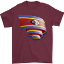 Curled Swaziland Flag Swazi Day Football Mens T-Shirt 100% Cotton Maroon