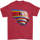 Curled Swaziland Flag Swazi Day Football Mens T-Shirt 100% Cotton Red