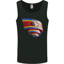 Curled Swaziland Flag Swazi Day Football Mens Vest Tank Top Black