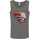 Curled Swaziland Flag Swazi Day Football Mens Vest Tank Top Charcoal