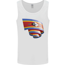 Curled Swaziland Flag Swazi Day Football Mens Vest Tank Top White