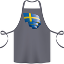 Curled Swedish Flag Sweden Day Football Cotton Apron 100% Organic Steel