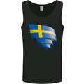 Curled Swedish Flag Sweden Day Football Mens Vest Tank Top Black