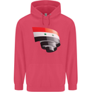 Curled Syria Flag Syrian Day Football Childrens Kids Hoodie Heliconia