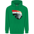 Curled Syria Flag Syrian Day Football Childrens Kids Hoodie Irish Green