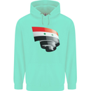Curled Syria Flag Syrian Day Football Childrens Kids Hoodie Peppermint