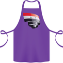 Curled Syria Flag Syrian Day Football Cotton Apron 100% Organic Purple