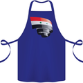 Curled Syria Flag Syrian Day Football Cotton Apron 100% Organic Royal Blue