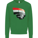 Curled Syria Flag Syrian Day Football Kids Sweatshirt Jumper Irish Green