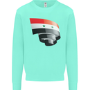 Curled Syria Flag Syrian Day Football Kids Sweatshirt Jumper Peppermint