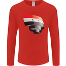 Curled Syria Flag Syrian Day Football Mens Long Sleeve T-Shirt Red