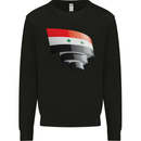 Curled Syria Flag Syrian Day Football Mens Sweatshirt Jumper Black