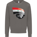 Curled Syria Flag Syrian Day Football Mens Sweatshirt Jumper Charcoal