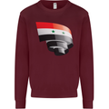 Curled Syria Flag Syrian Day Football Mens Sweatshirt Jumper Maroon
