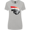 Curled Syria Flag Syrian Day Football Womens Wider Cut T-Shirt Sports Grey