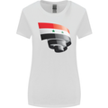 Curled Syria Flag Syrian Day Football Womens Wider Cut T-Shirt White