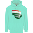 Curled Tajikistan Flag Tajik Day Football Childrens Kids Hoodie Peppermint