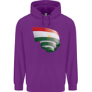 Curled Tajikistan Flag Tajik Day Football Childrens Kids Hoodie Purple