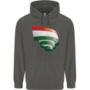 Curled Tajikistan Flag Tajik Day Football Childrens Kids Hoodie Storm Grey