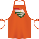 Curled Tajikistan Flag Tajik Day Football Cotton Apron 100% Organic Orange