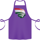 Curled Tajikistan Flag Tajik Day Football Cotton Apron 100% Organic Purple