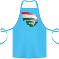 Curled Tajikistan Flag Tajik Day Football Cotton Apron 100% Organic Turquoise