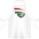Curled Tajikistan Flag Tajik Day Football Cotton Apron 100% Organic White