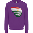 Curled Tajikistan Flag Tajik Day Football Kids Sweatshirt Jumper Purple