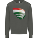 Curled Tajikistan Flag Tajik Day Football Kids Sweatshirt Jumper Storm Grey