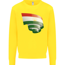 Curled Tajikistan Flag Tajik Day Football Kids Sweatshirt Jumper Yellow