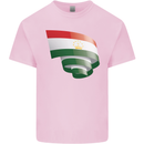 Curled Tajikistan Flag Tajik Day Football Kids T-Shirt Childrens Light Pink