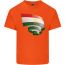 Curled Tajikistan Flag Tajik Day Football Kids T-Shirt Childrens Orange