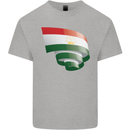 Curled Tajikistan Flag Tajik Day Football Kids T-Shirt Childrens Sports Grey