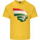 Curled Tajikistan Flag Tajik Day Football Kids T-Shirt Childrens Yellow