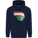Curled Tajikistan Flag Tajik Day Football Mens 80% Cotton Hoodie Navy Blue