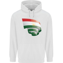 Curled Tajikistan Flag Tajik Day Football Mens 80% Cotton Hoodie White