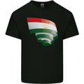 Curled Tajikistan Flag Tajik Day Football Mens Cotton T-Shirt Tee Top Black