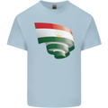 Curled Tajikistan Flag Tajik Day Football Mens Cotton T-Shirt Tee Top Light Blue