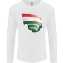 Curled Tajikistan Flag Tajik Day Football Mens Long Sleeve T-Shirt White